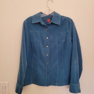 Blue LightWeight Cordoroy Cover Top